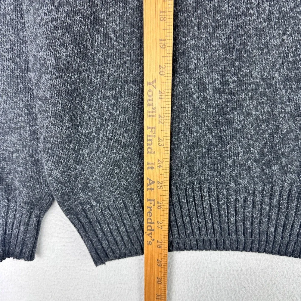Girgiolini Knit Sweater Mens Large Charcoal‎ 1/4 Zip Wool/Cashmere Blend Italy